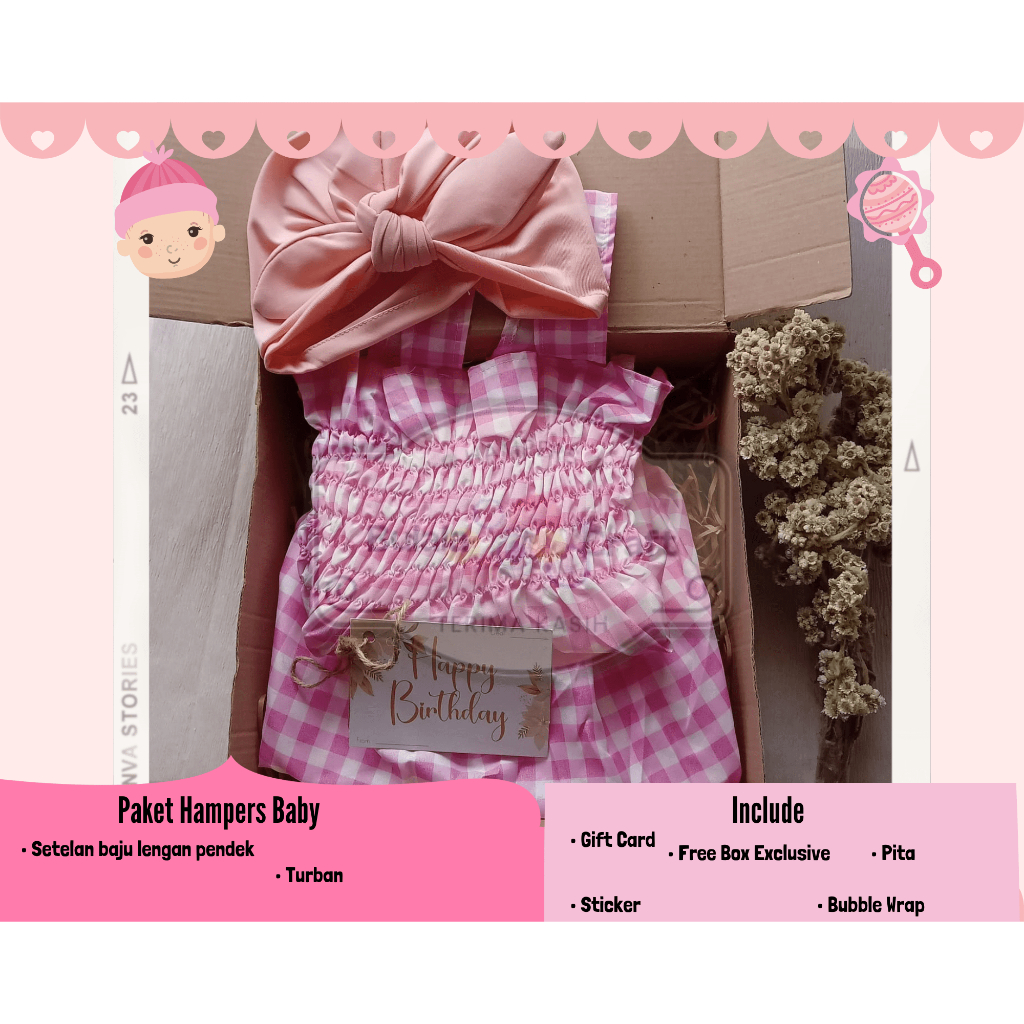 

Hampers dan Kado Baby New Born 0-12Bulan Setelan Anak Afina