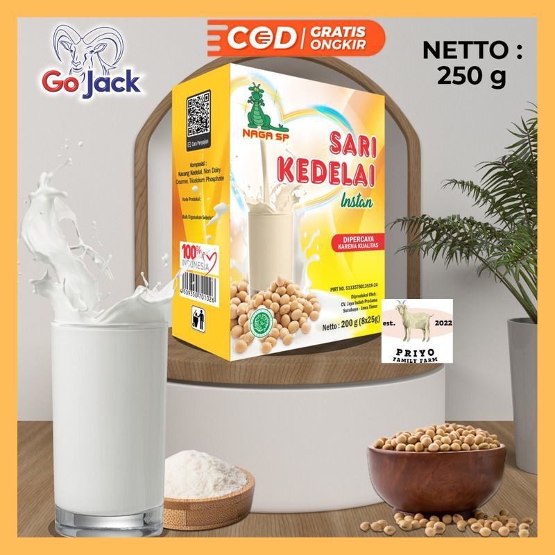 

Beli 2 Gratis 1 Minuman Soya Sari Kedelai Asli Murni Naga SP 200g (8x25g) Sachet Original