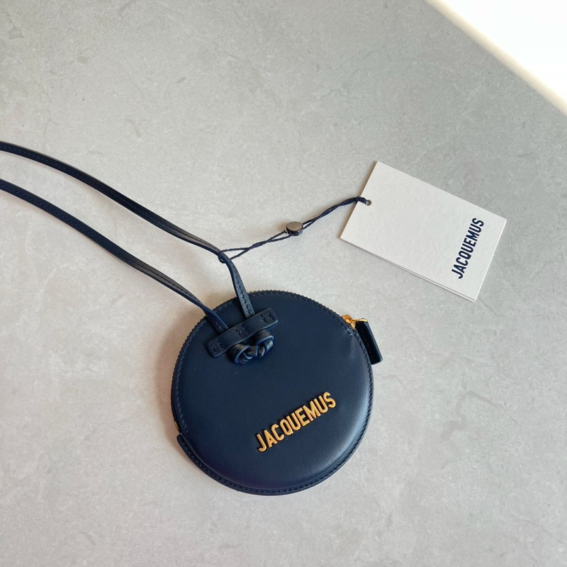 Jacquemus le pitchou mini round bag in navy ghw