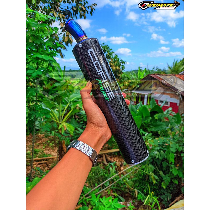 SILINCER ONLY CORSE CARBON KEVLAR SERAT ASLI HEXAGON