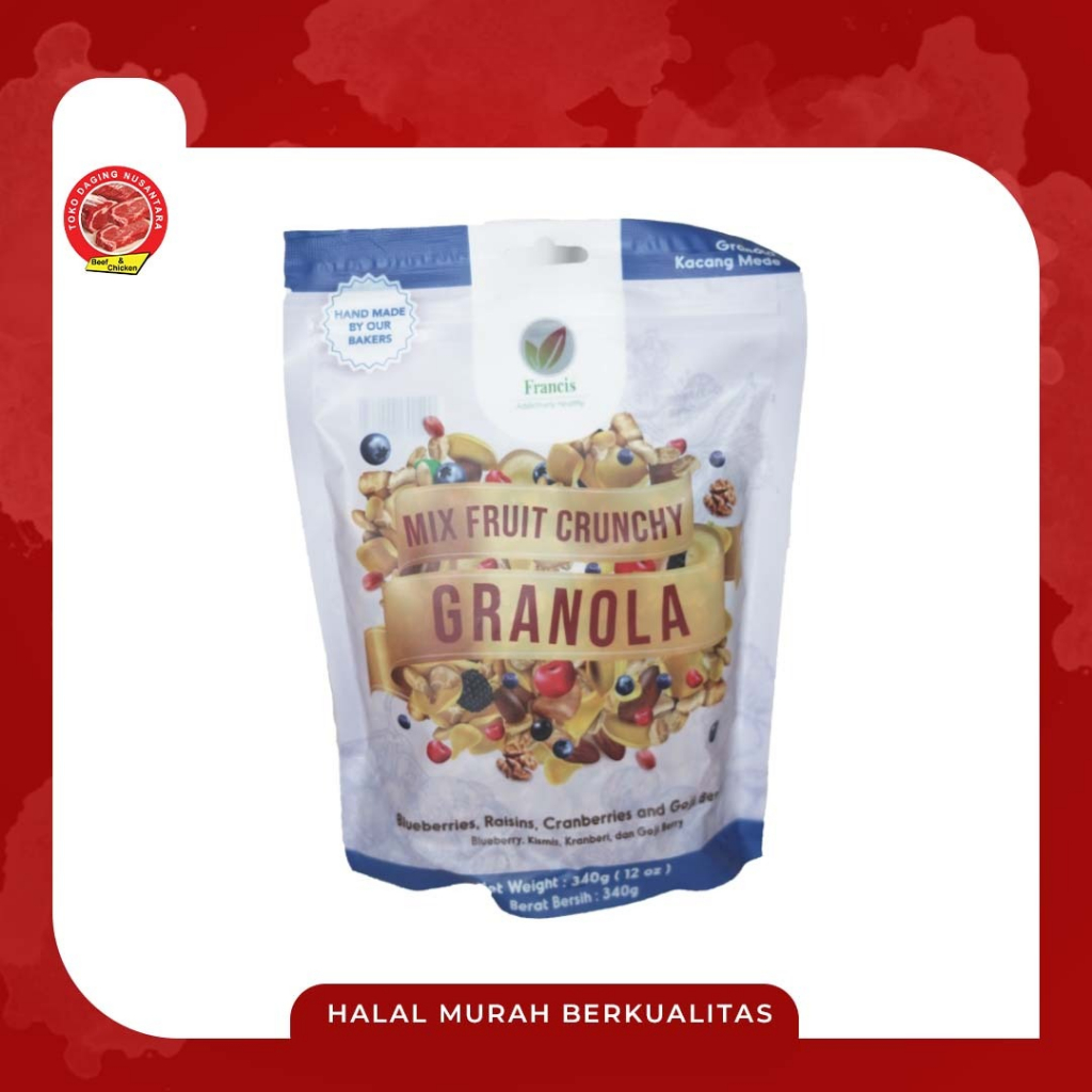 

MIXED FRUIT CRUNCHY GRANOLA 340 GR