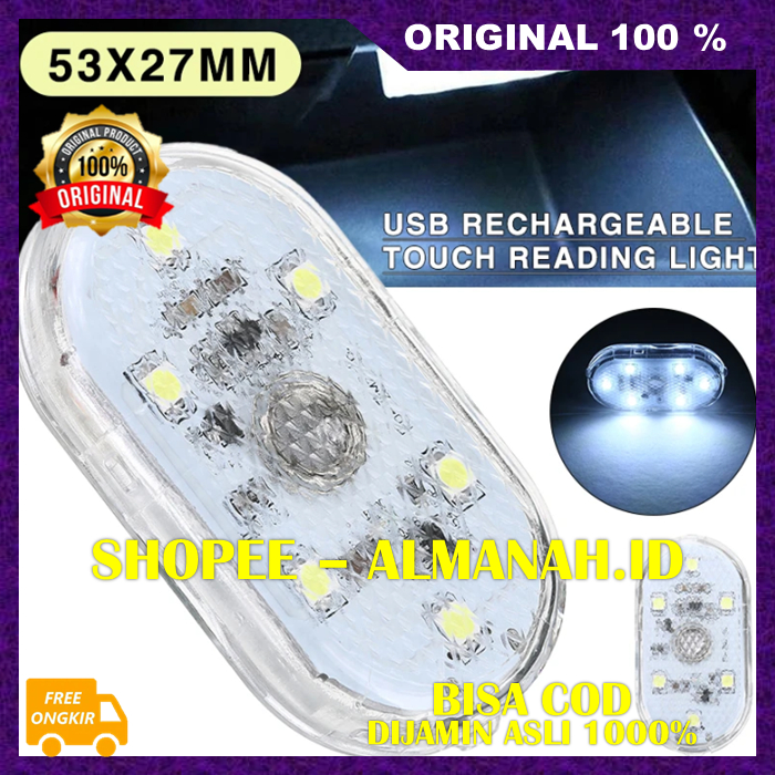 [BISA COD] LED Touch Light Lampu LED Mobil Sensor Sentuh Lampu Sensor Sentuh 6 LED Serbaguna ASLI