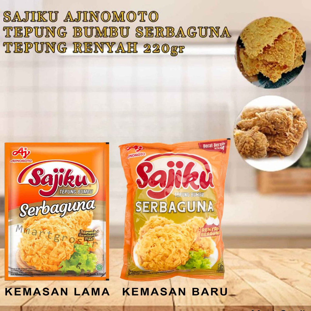 

Sajiku Ajinomoto / Tepung Bumbu / Tepung Renyah Serbaguna / 220gr