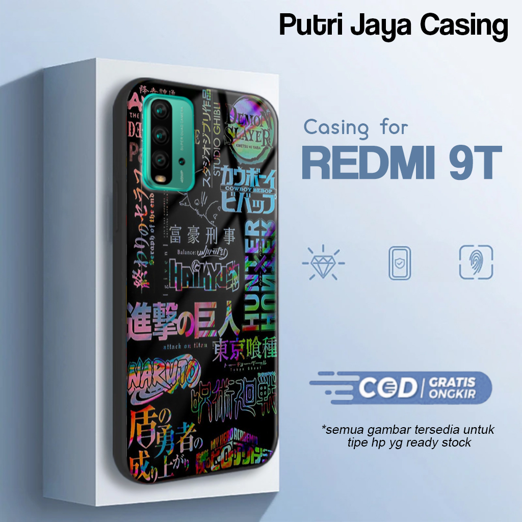 Case Redmi 9T Terbaru Logo Anime Casing Redmi 9T Hardcase Softcase Glossy Kesing Terlaris PutriCase