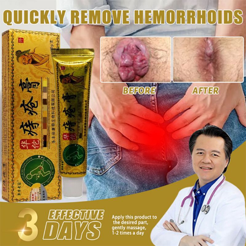 Salep Wasir Emas Herbal Hua Tuo Original, Salep Ambeien Herbal, Salep Hemoroid Herbal