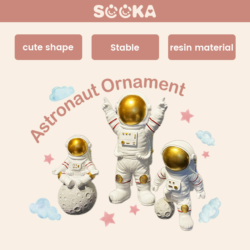 SOOKA Ornamen Astronot - Ornamen dan dekorasi kue dengan tema ruang Astronot ,Dekorasi kue dengan Ornamen Solid Astronot, Dekorasi Rumah dan Mobil  HL-GDI842