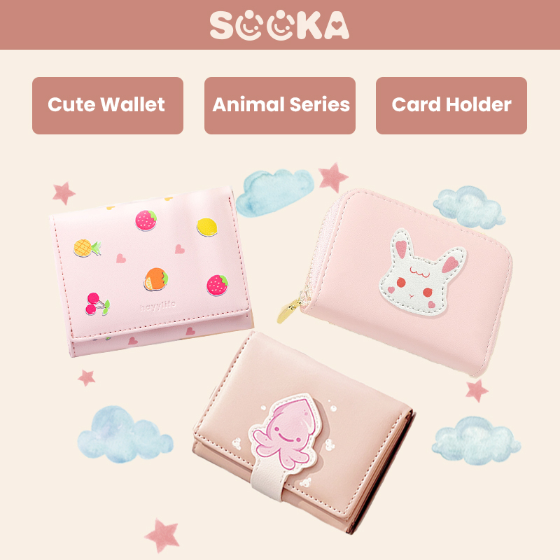 SOOKA Dompet - Dompet lipat simple untuk wanita dengan design dan warna yang lucu