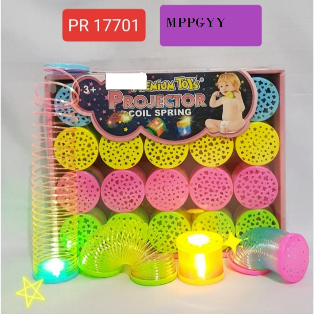 MAINAN EDUKAS PROYEKTOR COIL SPRING MAINAN ANAK ANAK MAGIC SPRING MAINAN SPRING LAMPU
