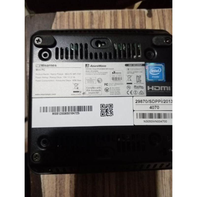 MINI PC MP-1101 (N3050) wearnes
