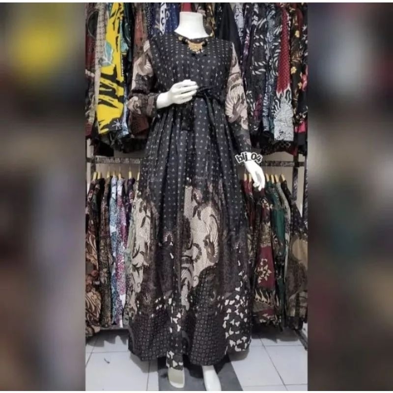GAMIS BATIK JUMBO CUCAK IRENG GAMIS BATIK PESTA MANGGAR JUMBO