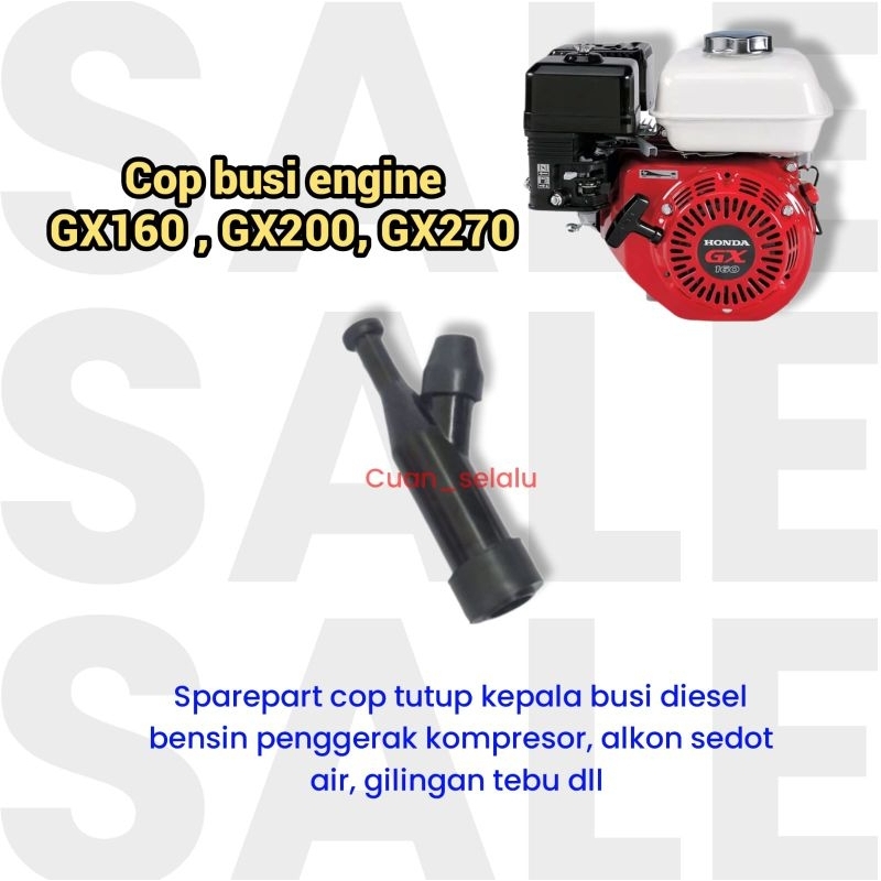 Cop busi | tutup busi engine OHV GX160 | GX200 | GX270 | GX390 - mesin penggerak alkon sedot air, di