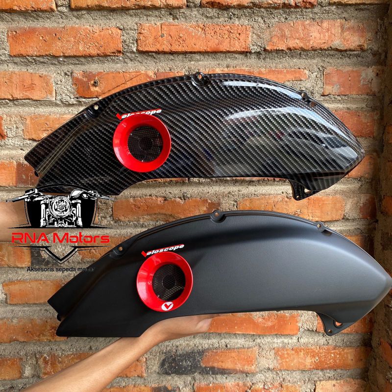 VELOSCOPE  YAMAHA NMAX NEW 2020-2024 & YAMAHA AEROX CONNECTED 2021- 2024 • CARBON TUTUP COVER BOX FI