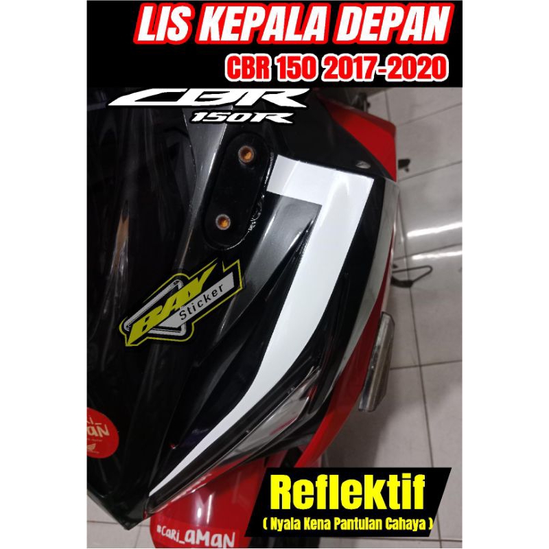 stiker lis depan CBR150 / lis batok depan cbr150 ( 2017 - 2020)