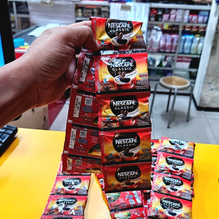 

( 10 bonus 1 ) RENTENG - KOPI NESCAFE CLASSIC SACHET ISI 11 PCS *2gr / PURE COFFEE NCF CLASIC RTG KOPI MURNI INSTAN NESCAFE RENTENG