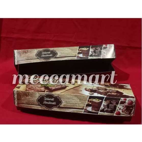 DISKONN Kardus / Dus Kemasan Kekinian Kue Brownies Panggang per pcs (ecer)