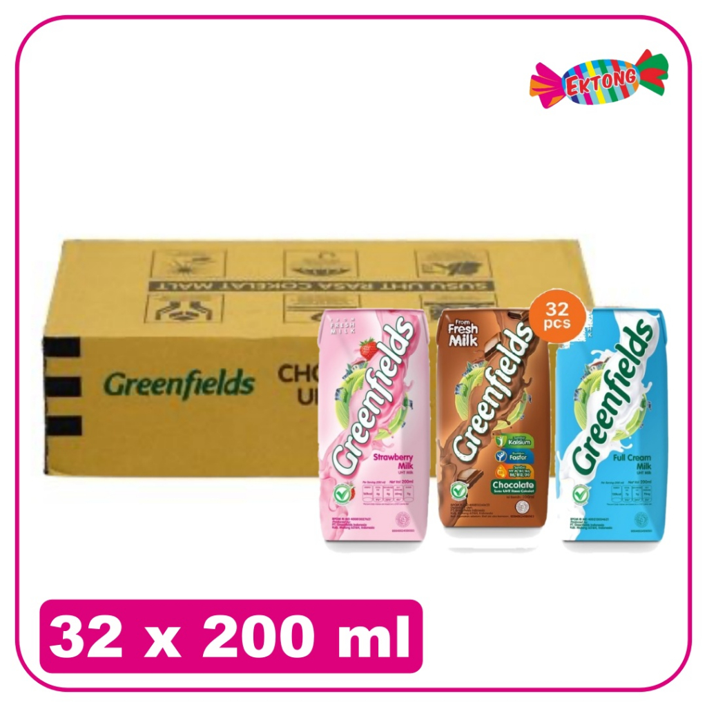 

GREENFIELDS UHT 200 ML 1 KARTON isi 32