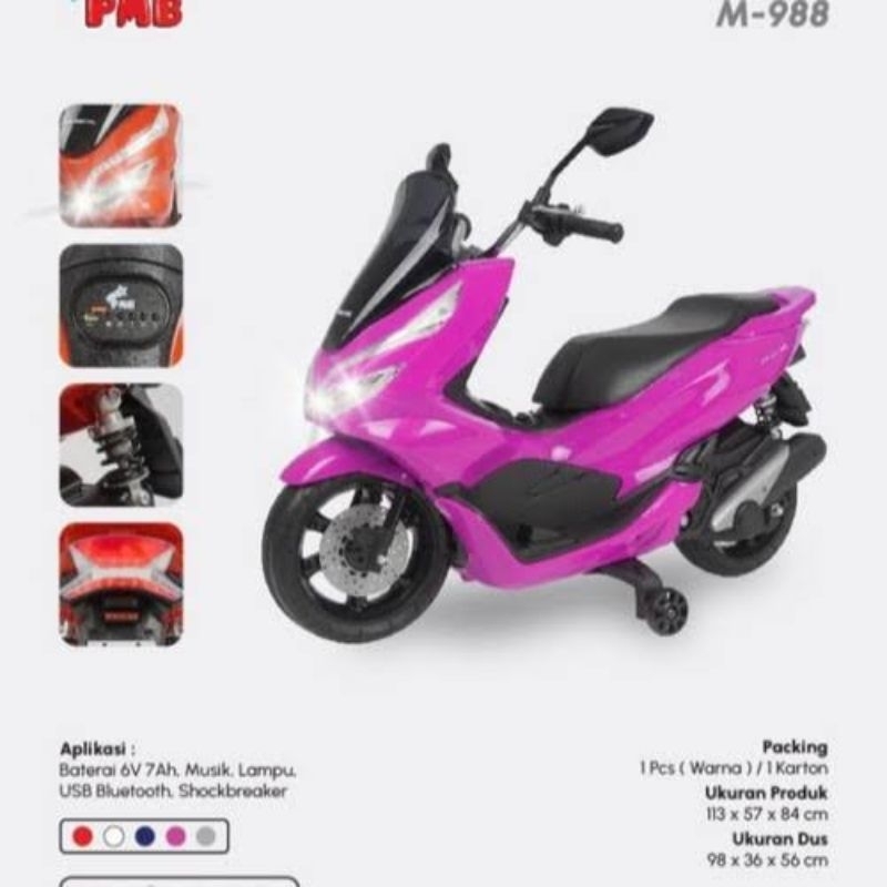 motor aki mainan anak pcx