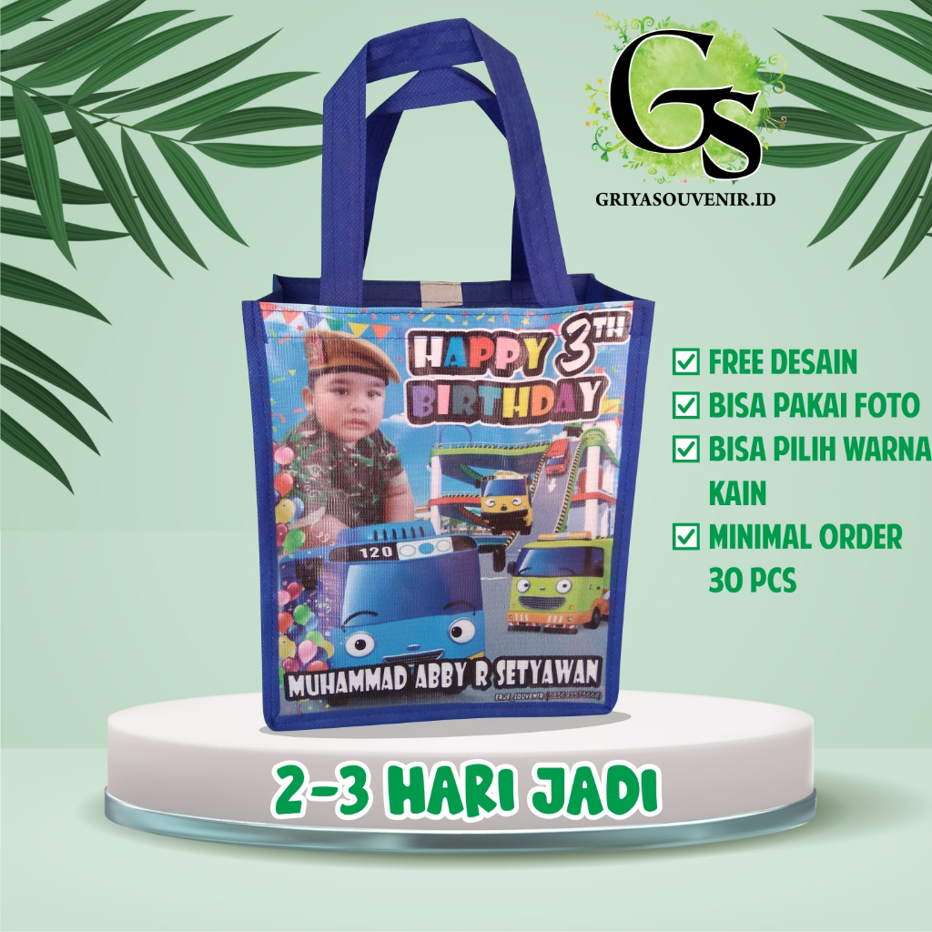 

TAS ULTAH ANAK / TAS ULANG TAHUN CUSTOM / GOODIE BAG ULTAH / SOUVENIR CUSTOM