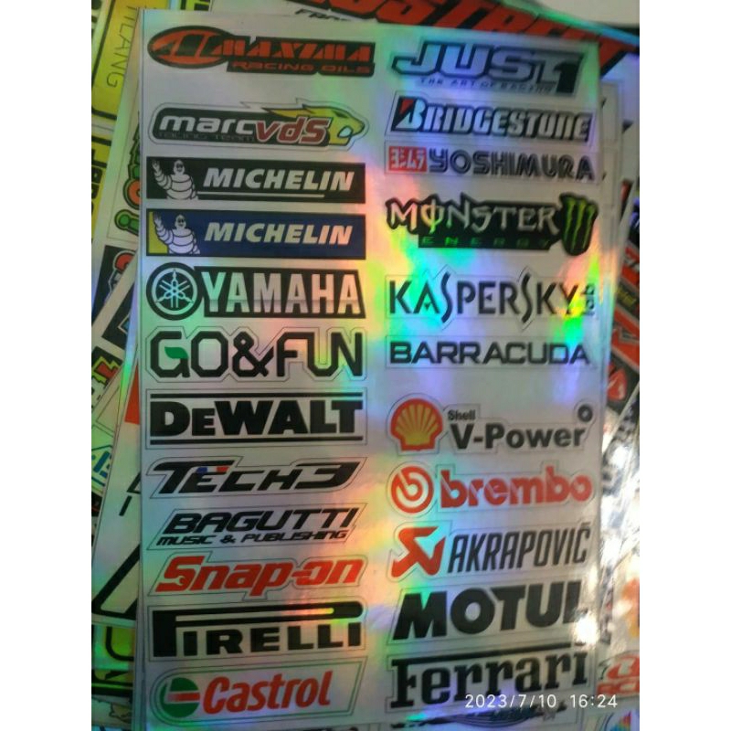 

sticker hologram lembaran isi 24 lembar ukuran lembaran 20 x 30 cm