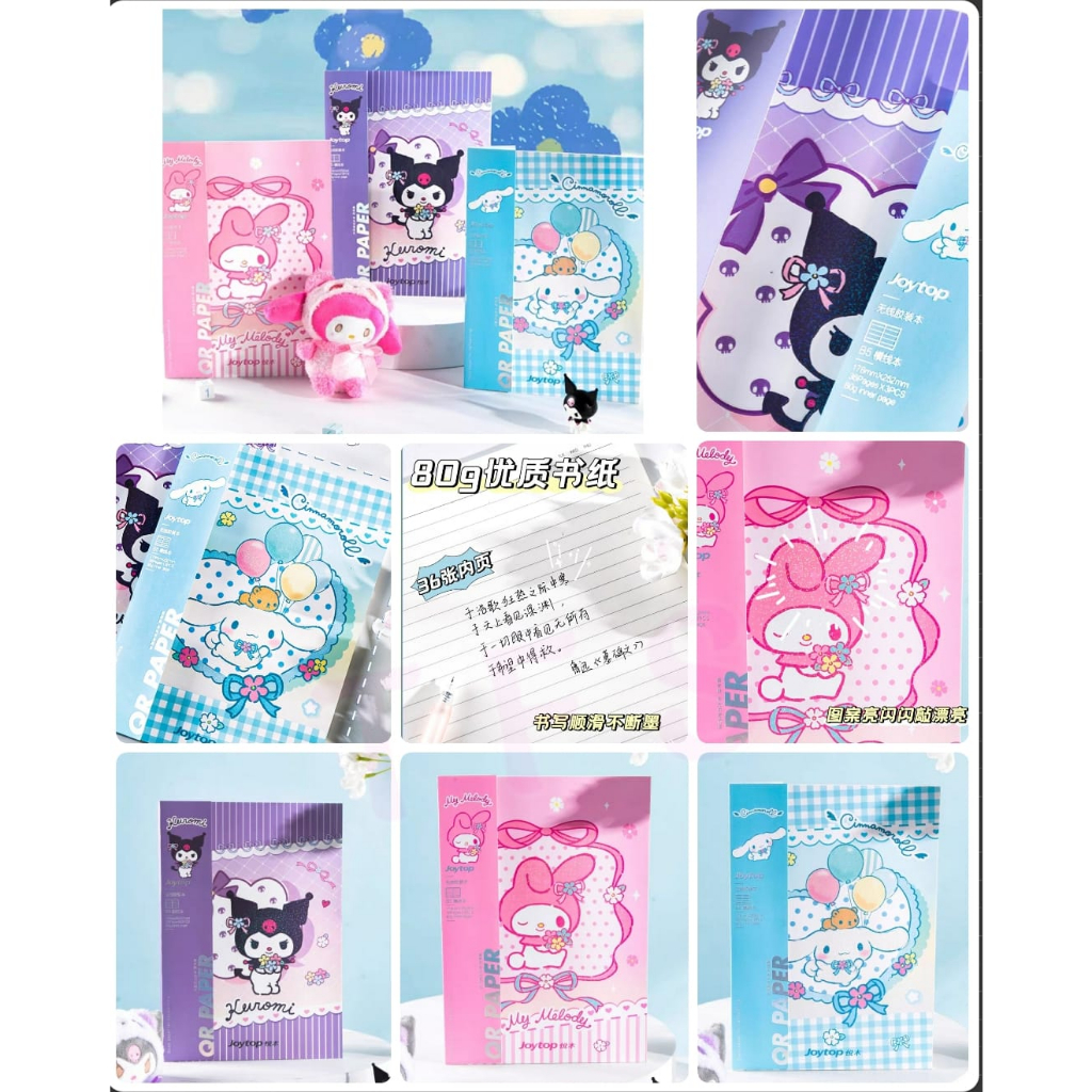 

( ^ ω ^ )✧-EI Buku tulis anak sekolah TK SD original melody kuromi cinamoroll