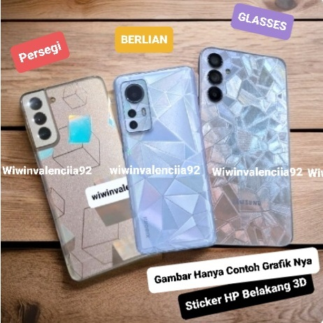 Antigores Belakang Motif BERLIAN 3D Samsung  S10E S10 Lite S8 S8+ S9 S9 Plus S7 EDGE M30 M10 M11 M02 M02s M01 Core M30s Garskin White Transparent Clear+Anti Glare Matte Gar Belakang Gores Jamur Motif Transformer Bahan Film Plastik Back 4G 5G Fe E Lite + S