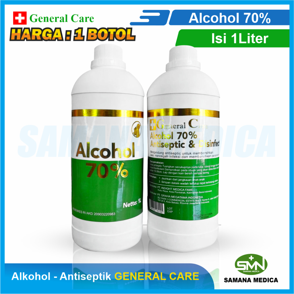 Alkohol 70% 1 Liter GENERAL CARE Alcohol 1 Liter / Antiseptik