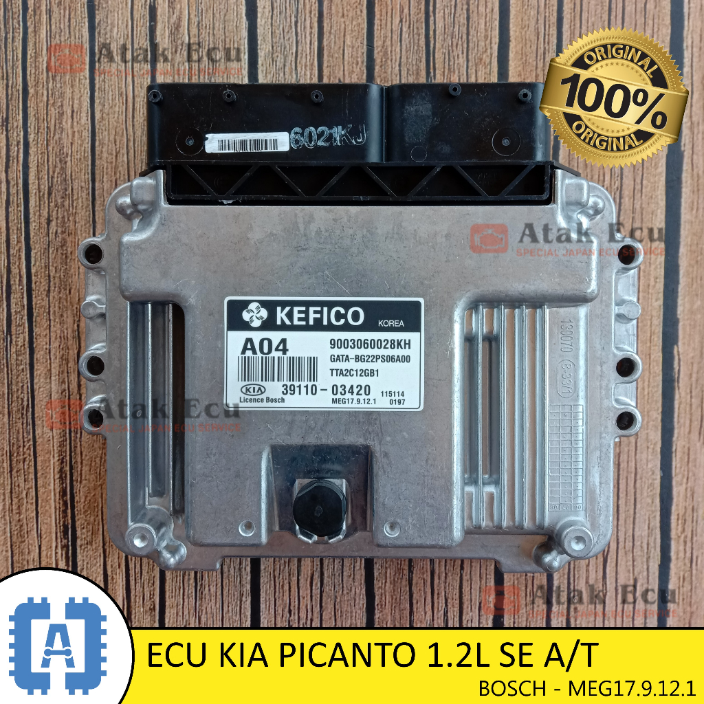 NEW [Baru] Ecu Kia Picanto Se 1.2L At Original Kode A04 - Bosch MEG17.9.12.1 - Plug N Play - Ecm
