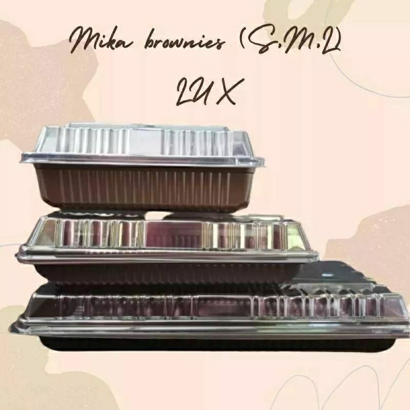 Mika Brownies tempat kue bolu mika coklat
