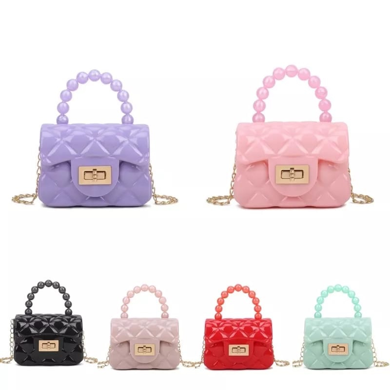 Tas Selempang Jelly Mutiara / Tas Selempang Anak Mini Jelly Bag Sling Bag Hand Bag