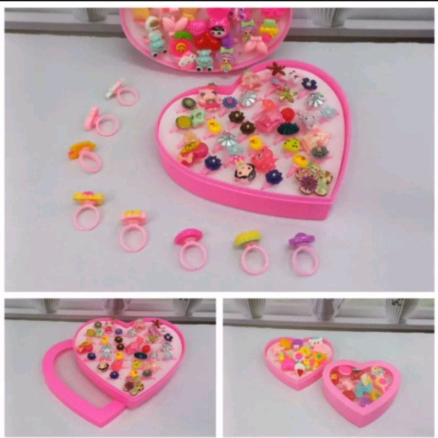 EM Cincin kotak love isi 36 pcs cincin anak