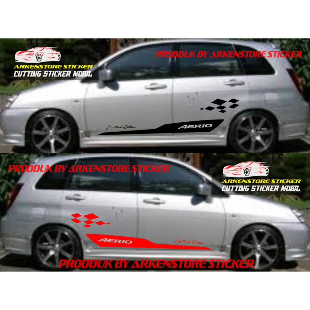 Cutting sticker stiker mobil aerio sticker list mobil suzuki aerio