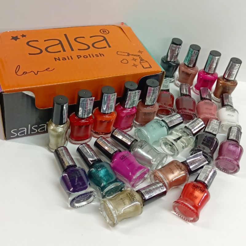 Kutek Salsa Love Bpom Nail Polish Cutek Isi 24pcs Warna Warni