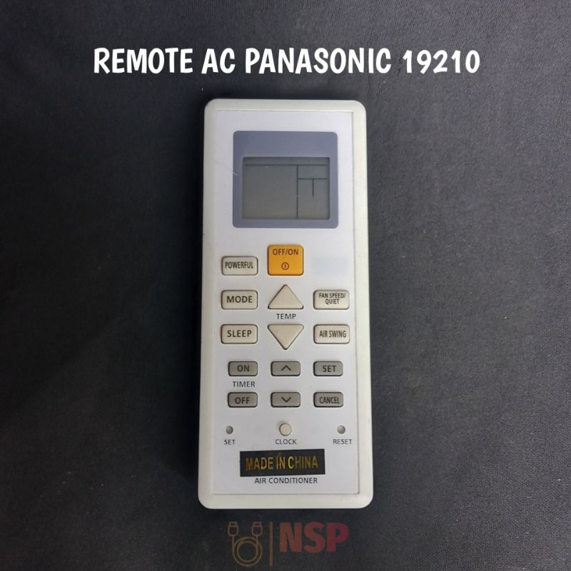 Remote AC Panasonic 19210 Baru Remote AC Panasonic