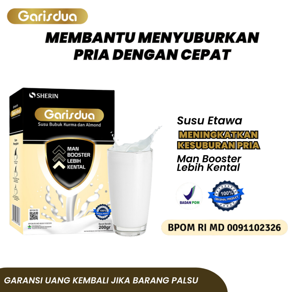

Susu Garis dua For Man 200g - Susu etawa PREMIUM Untuk membantu menyuburkan Pria SUSU PROMIL