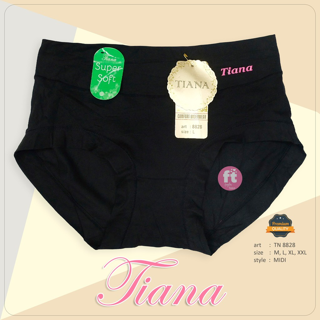1 LUSIN | Celana Dalam Wanita TIANA Super Soft / LEMBUT / ELASTIS / EXTRA SIZE / art TN 8828