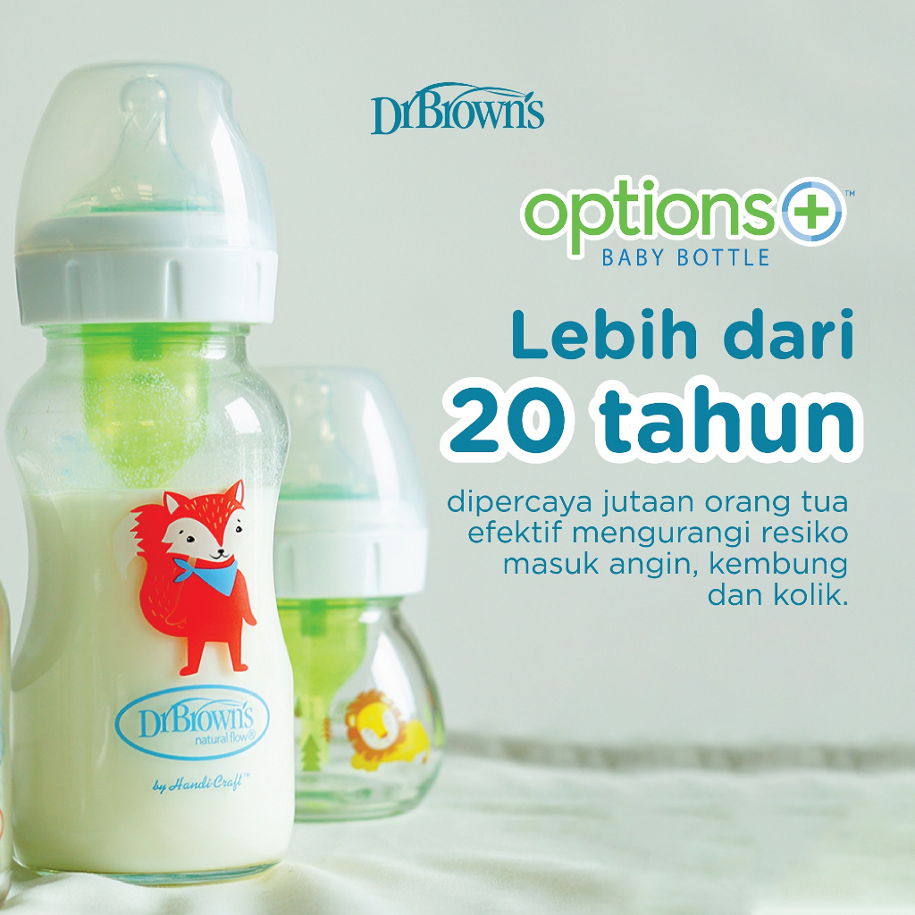 Dr.Brown's 2oz / 4oz / 8oz PP Narrow Neck &quot;Options+&quot; Baby bottle,1-Pack / Botol Susu Bayi