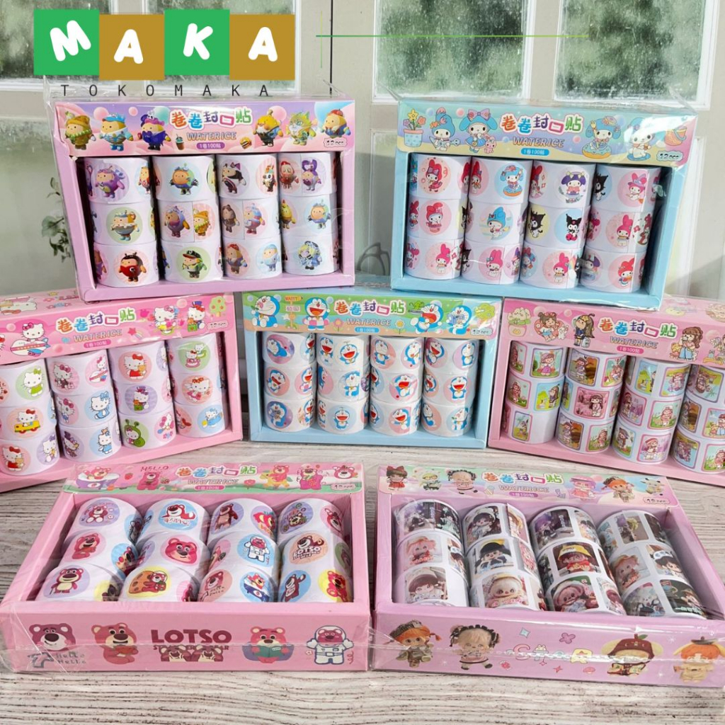 

washi tape SZ 182 kartun (1 pc) solatip mini lakban kartun perlengkapan DIY journaling