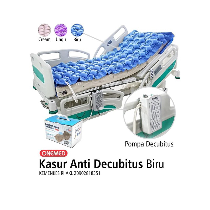 Matras Anti Decubitus  / Matrass Kasur Angin With pump Onemed Kasur Decubitus QDC-303 WITH BUBBLE MATTRESS