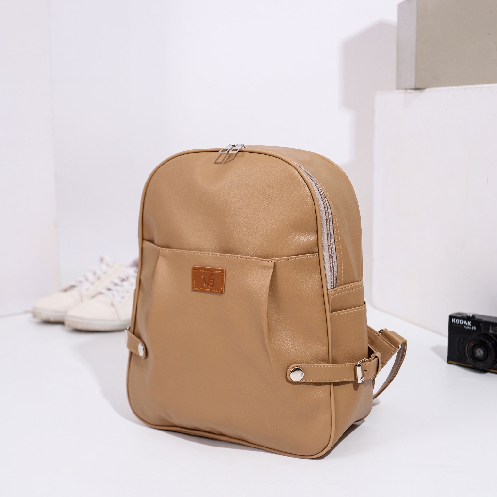 Tas Ransel Wanita Backpack Punggung Tas Gendong Ransel Sekolah Kuliah Kerja dsb Matt kulit sintetis 