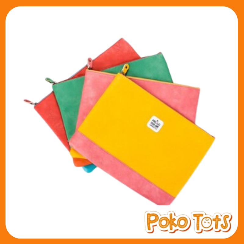 

PMM Languo Hello Color Leather Pouch A4 Tas Kantong Ukuran A 4 Languo