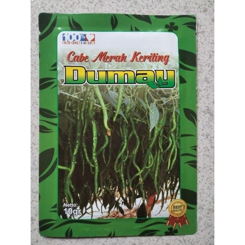 Benih Cabe Merah Keriting DUMAY 10 Gram - Bibit Cabe Dumay -  cabai cmk akar Radha rada mada dumay