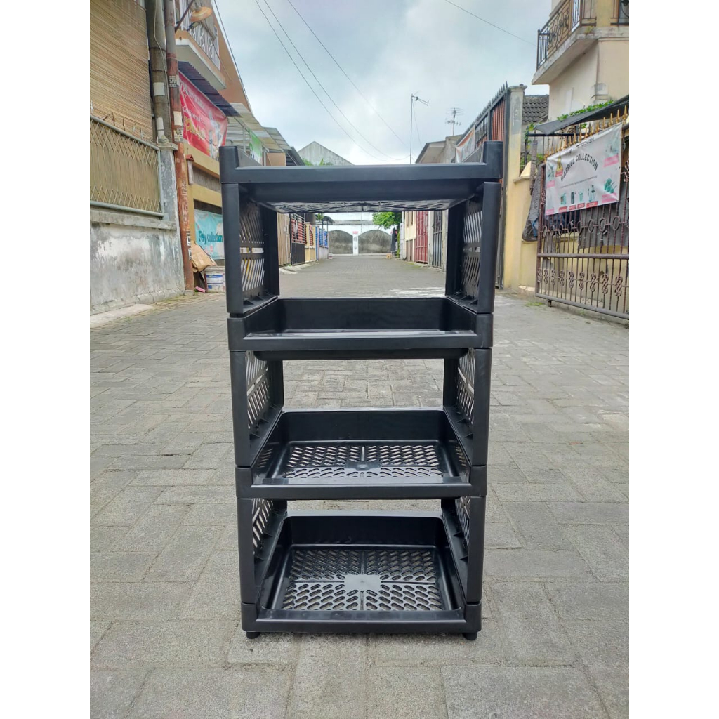 Rak Yoyo 4 Susun 3 Susun Merk Fawsline / Rak Plastik Yoyo Rak Dapur  Rak Salon Rak Portable