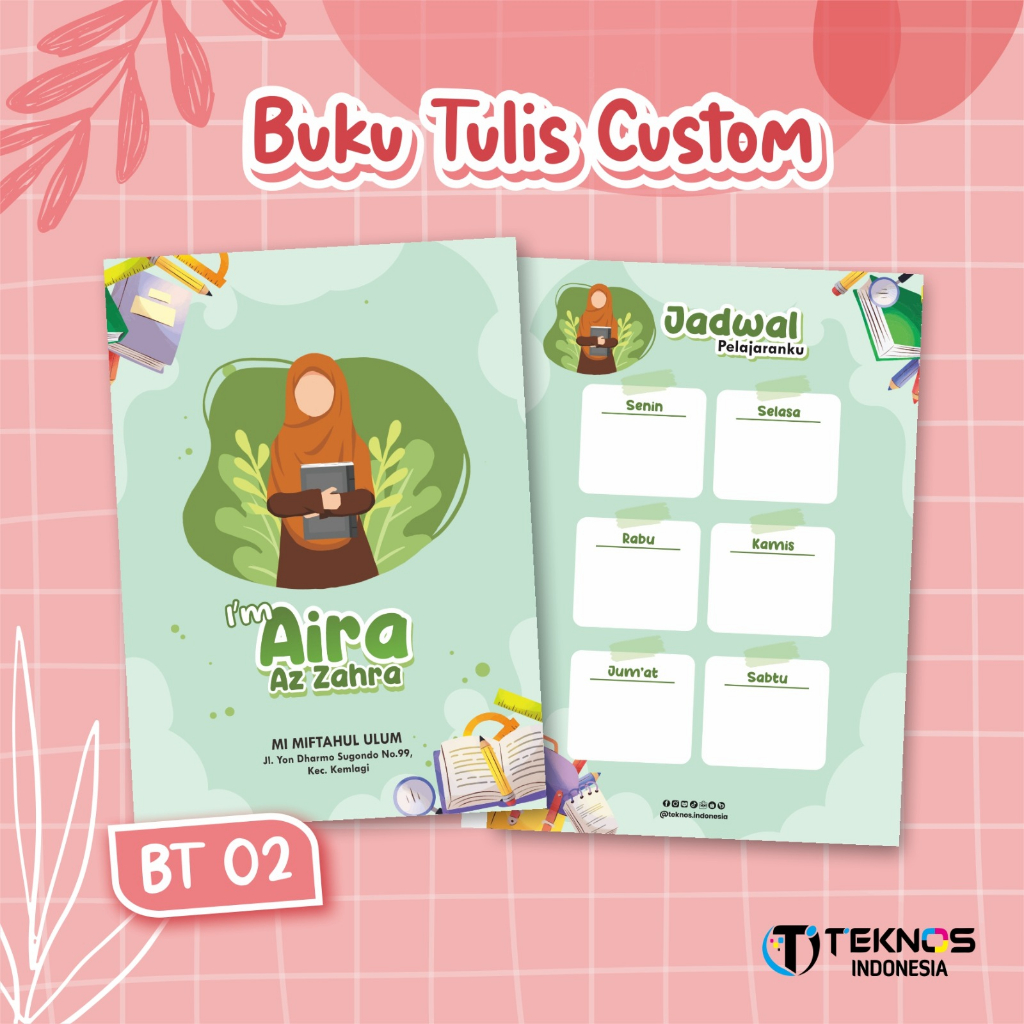 BUKU TULIS ANAK - BUKU TULIS MEWAH FULL CUSTOM