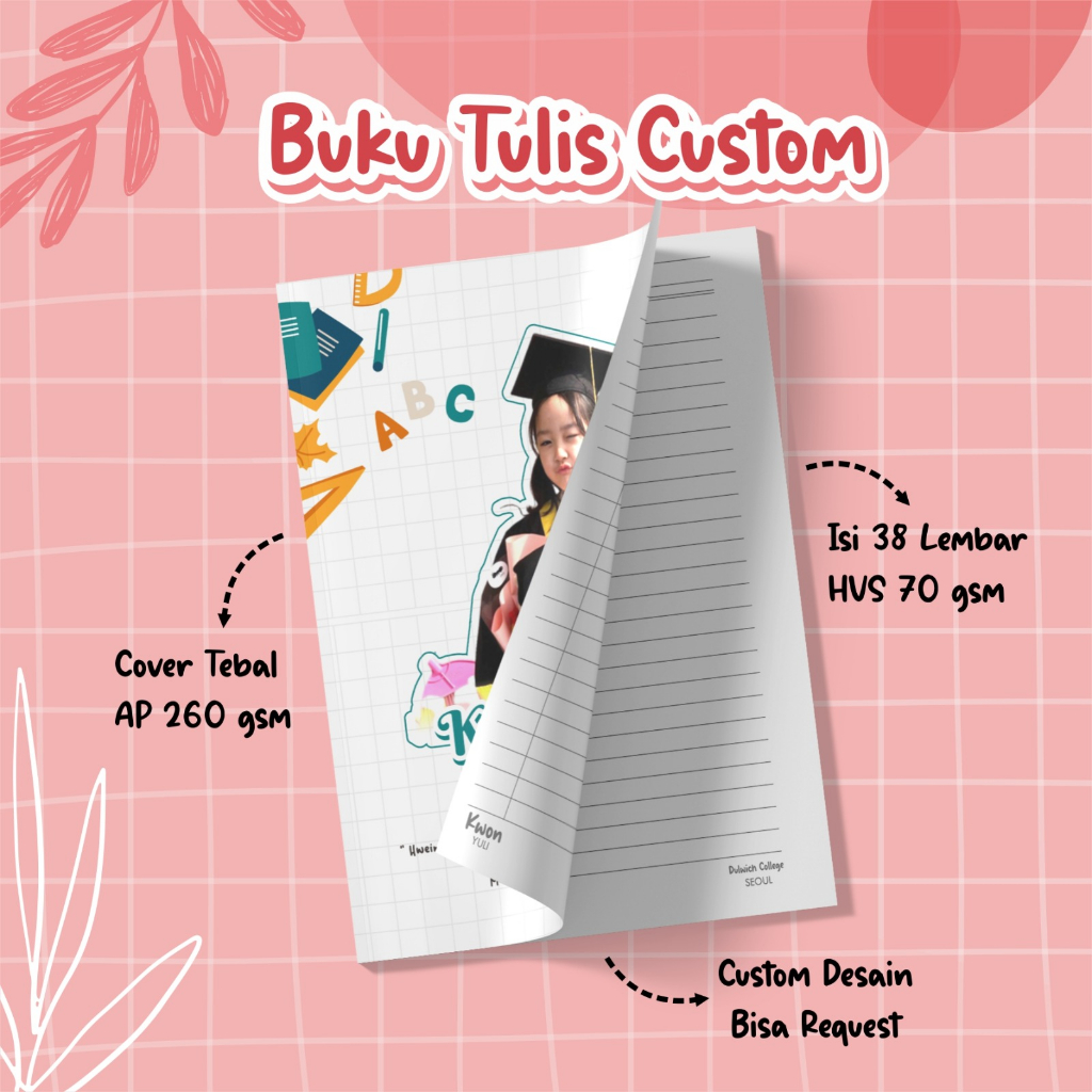 BUKU TULIS ANAK - BUKU TULIS MEWAH FULL CUSTOM