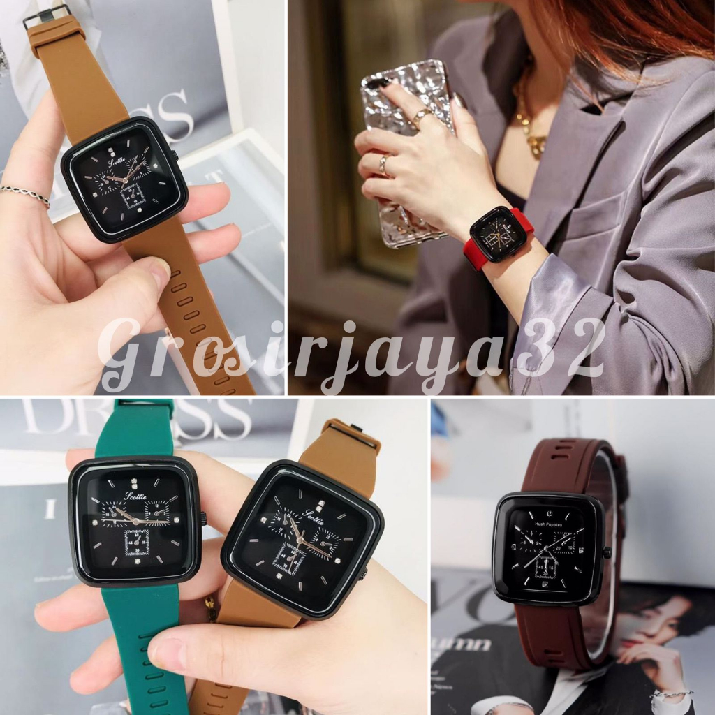 Jam Tangan Pria BRILEY Wanita Pria Sport Chrono  Korea Fashion Quartz Silikon Rubber Analog Watch