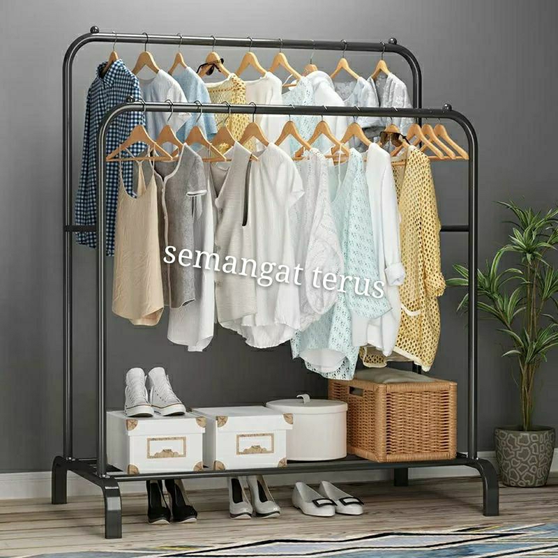 Rak Gantungan Baju Stand Hanger & Rak Sepatu Penyimpan Jak dan topi sepatu & tas/Lemari Sepatu sanda