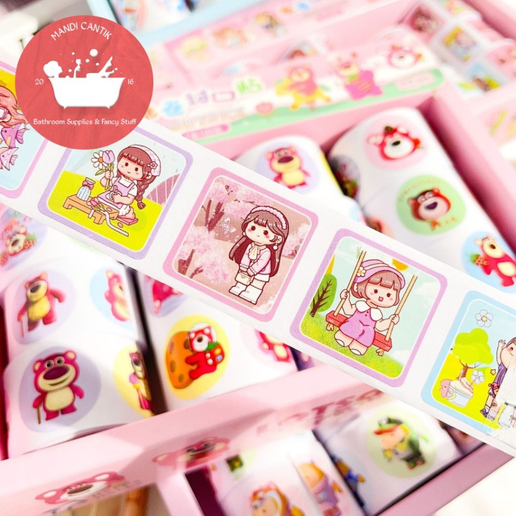 WASHITAPE SZ-182 KARTUN 1 ROLL WASHI TAPE SATUAN DECO TERMURAH COD ORIGINAL BAGUS LUCU IMUT KADO UNIK BAGUS