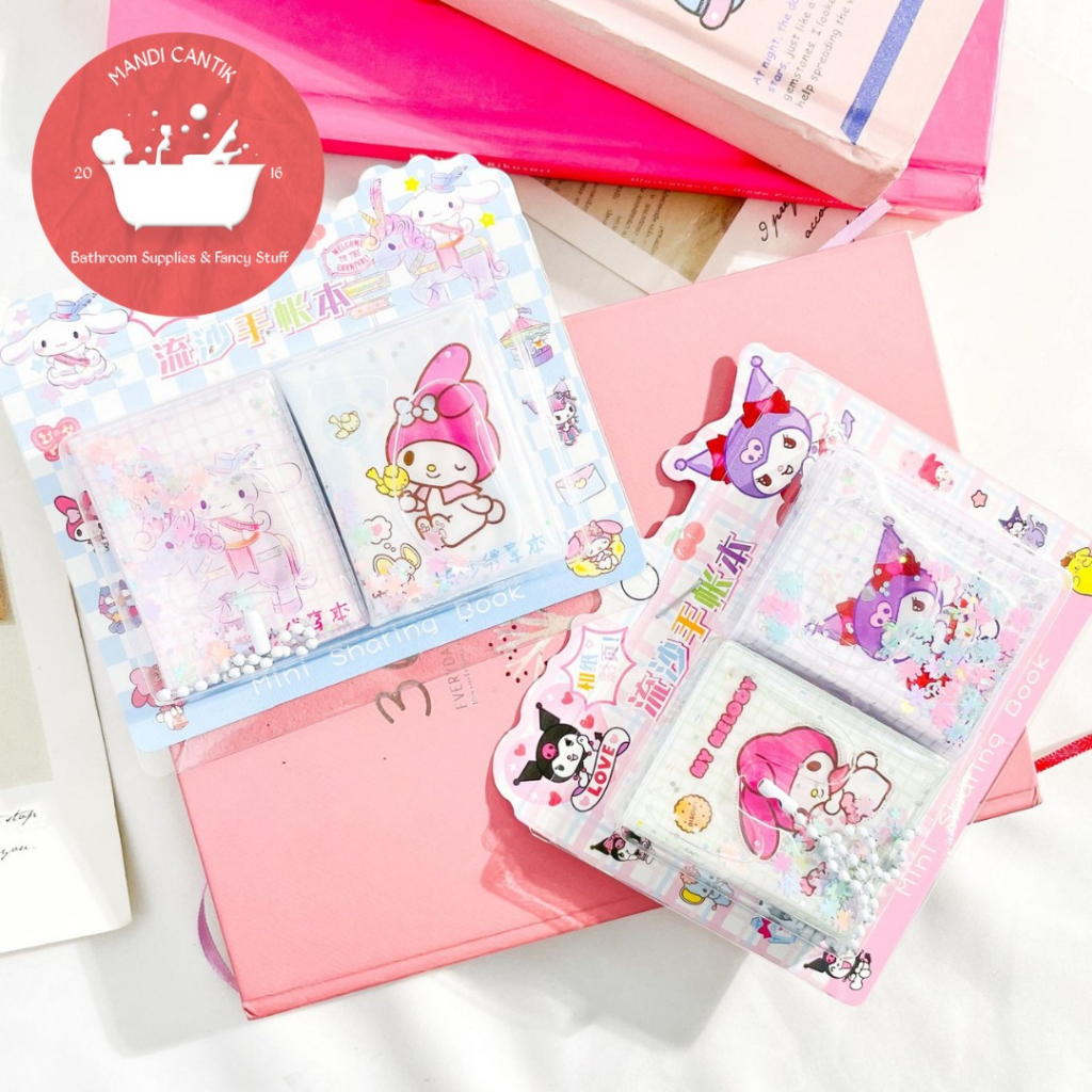 BUKU STIKER MINI SANRIO 1 SET ISI 2 PCS XM-8 STICKER BOOK TERMURAH DEKORASI BAGUS SOUVERNIR