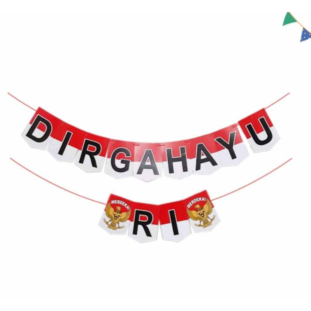 banner party flag tulisan dirgahayu RI Garuda banner kemerdekaan hut ri 17 agustus