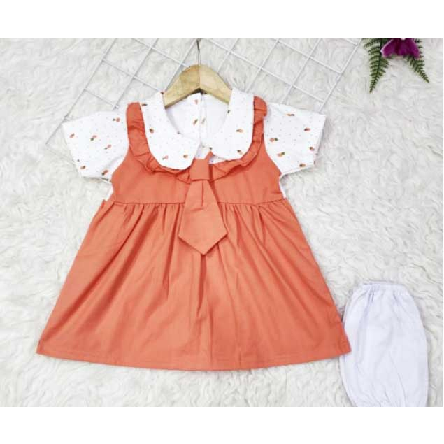 [F 04] Dress Bayi Perempuan bordir cantik 3-12 bulan